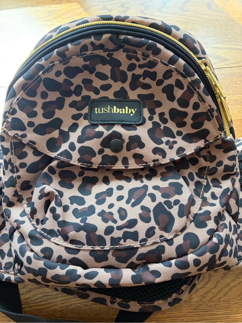 Tushbaby leopard print carrier